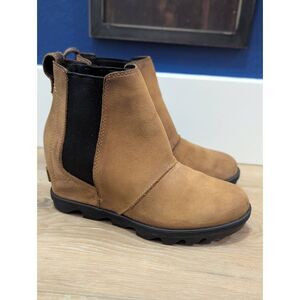 Sorel Joan of Arctic Wedge II Chelsea Boots Elk Nubuck Leather Women’s 7